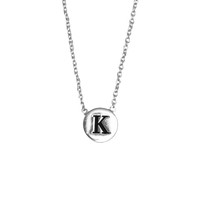 Character Silverplated Necklace letter K