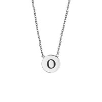 Character Silverplated Ketting letter O