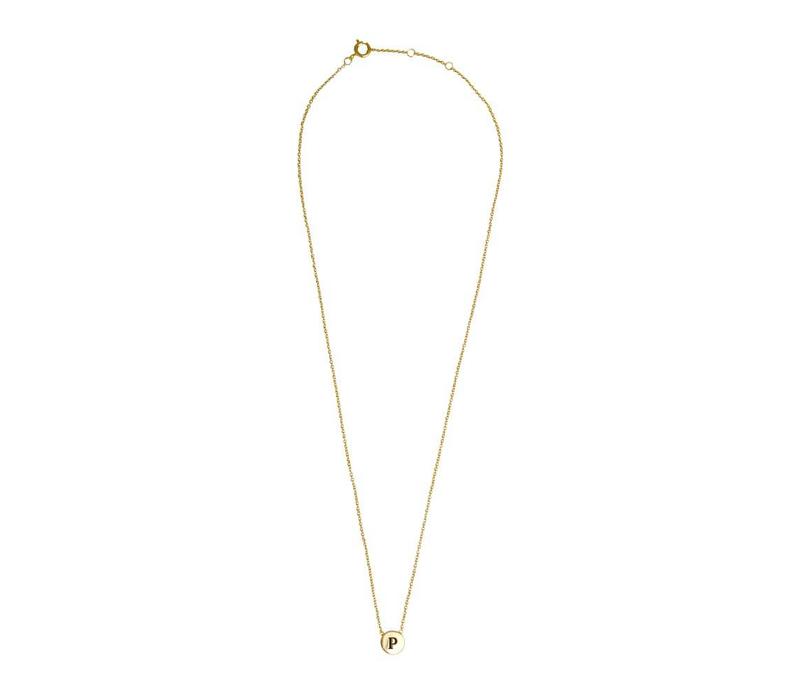 Character Goldplated Ketting letter P