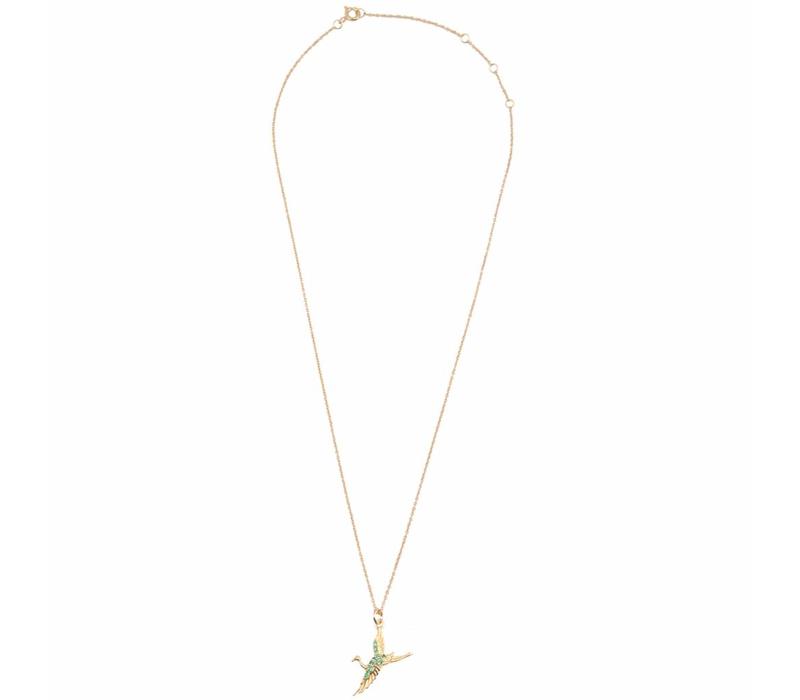 East Goldplated Ketting Kraanvogel