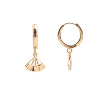 East Goldplated Earring Fan