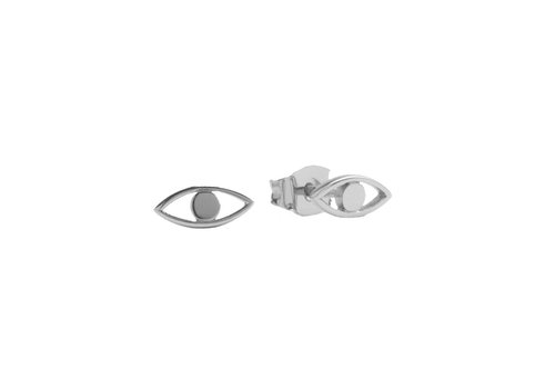 All the Luck in the World Parade Silverplated Earrings Eye