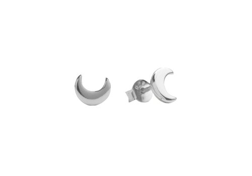 All the Luck in the World Parade Silverplated Earrings Moon