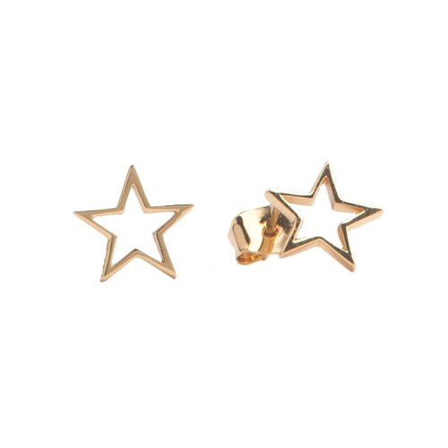 Parade Goldplated Earrings Open Star 