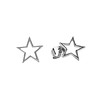 All the Luck in the World Parade Silverplated Earrings Open Star