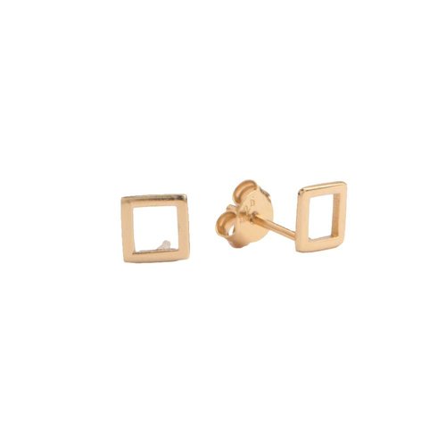 Parade Goldplated Earrings Open Square 