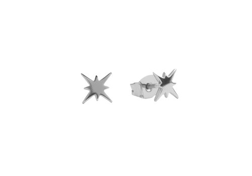 All the Luck in the World Parade Silverplated Earrings Starburst