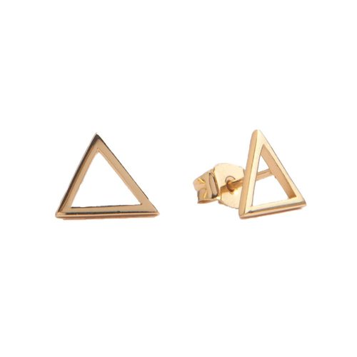 Parade Goldplated Earrings Open Triangle 