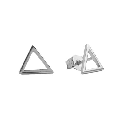 Parade Silverplated Earrings Open Triangle 