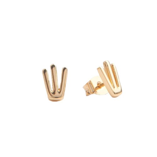 Parade Goldplated Earrings Trident 