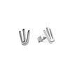 All the Luck in the World Parade Silverplated Earrings Trident