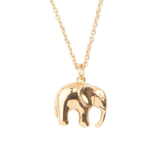 Souvenir Goldplated Ketting Olifant 
