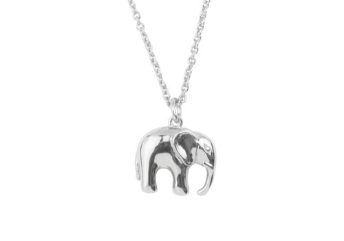 All the Luck in the World Souvenir Silverplated Ketting Olifant