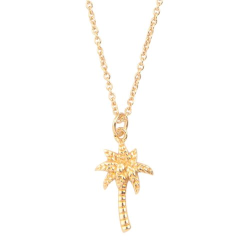 Souvenir Goldplated Necklace Palm Tree 