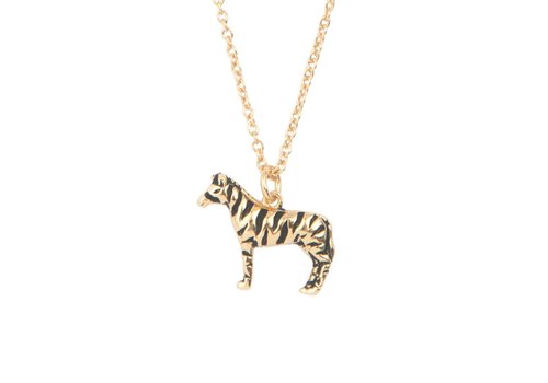 All the Luck in the World Souvenir Goldplated Ketting Zebra