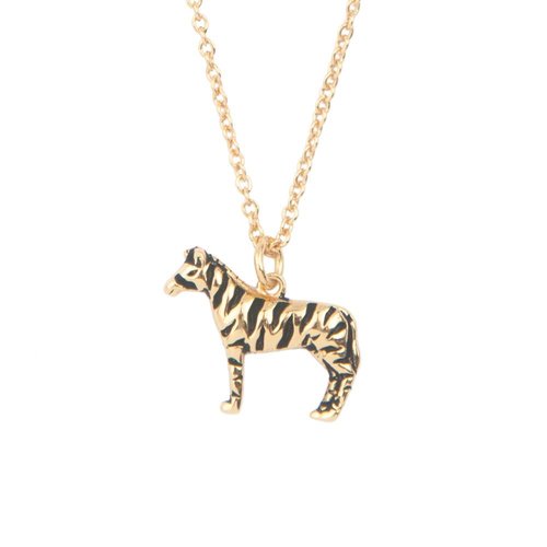 Souvenir Goldplated Ketting Zebra 