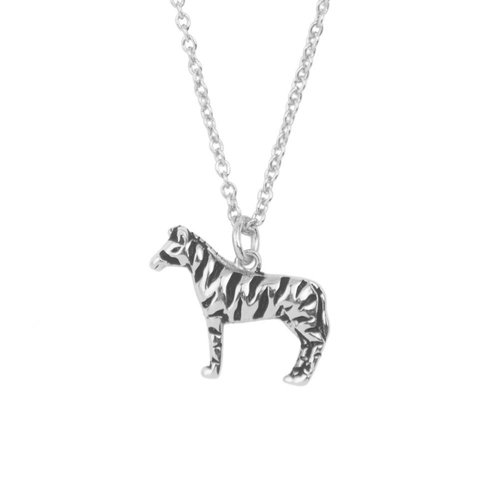 Souvenir Silverplated Necklace Zebra 