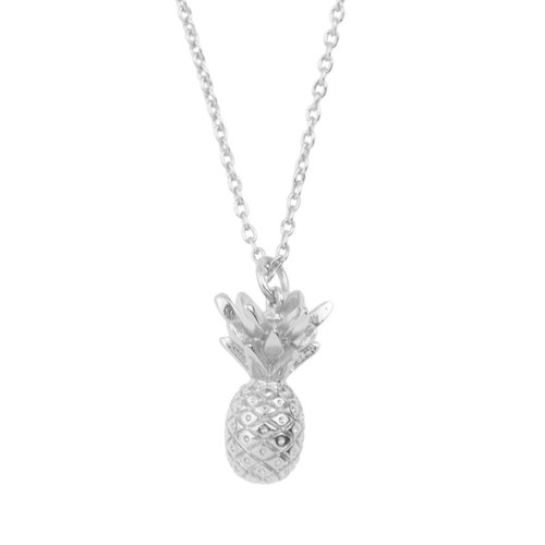 Souvenir Silverplated Necklace Pineapple 