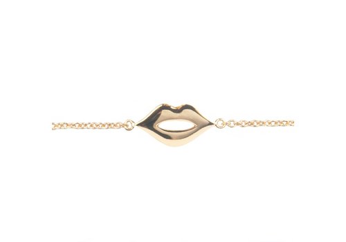 All the Luck in the World Souvenir Goldplated Armband Lippen