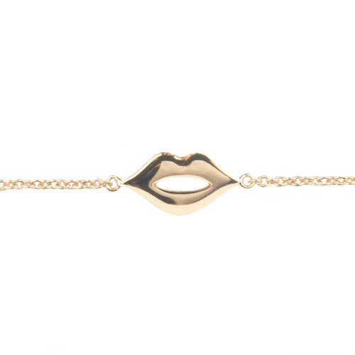 Souvenir Goldplated Armband Lippen 