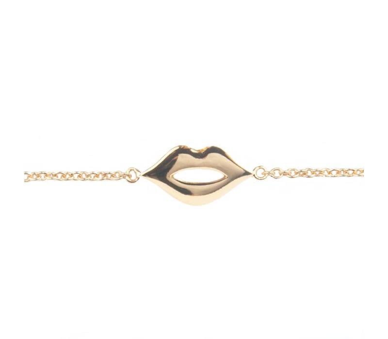 Souvenir Goldplated Armband Lippen