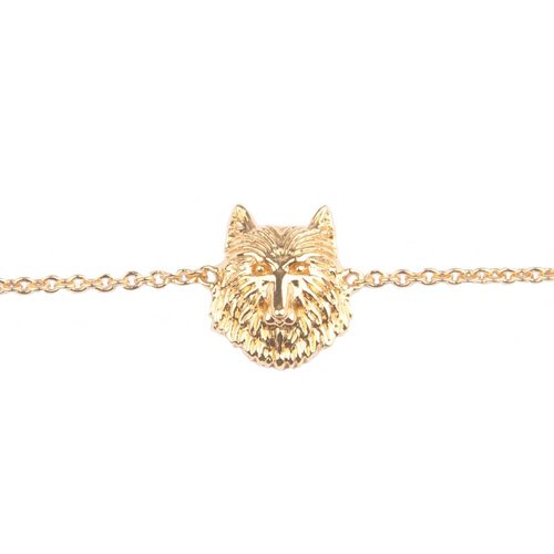 Souvenir Goldplated Armband Wolf 