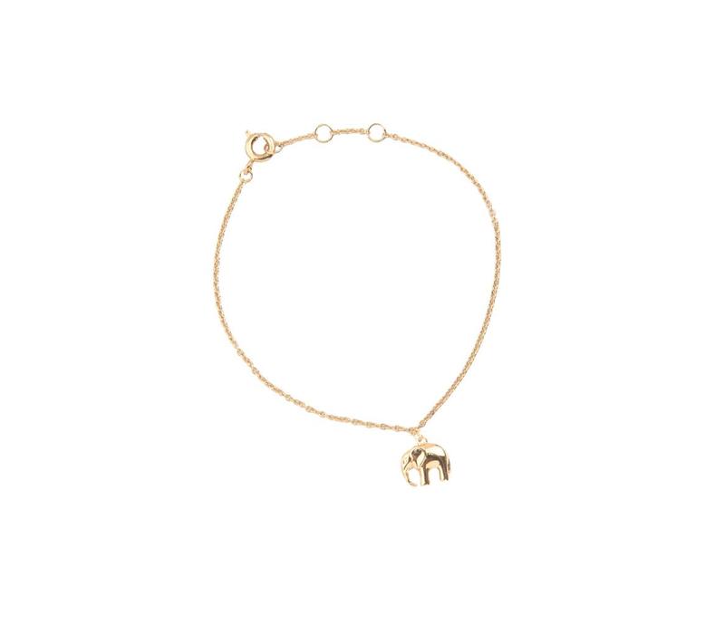 Souvenir Goldplated Armband Olifant