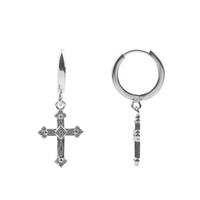 Souvenir Silverplated Earring Cross