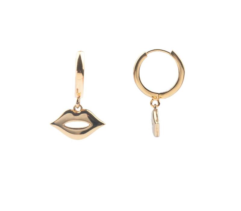 Souvenir Goldplated Earring Lips