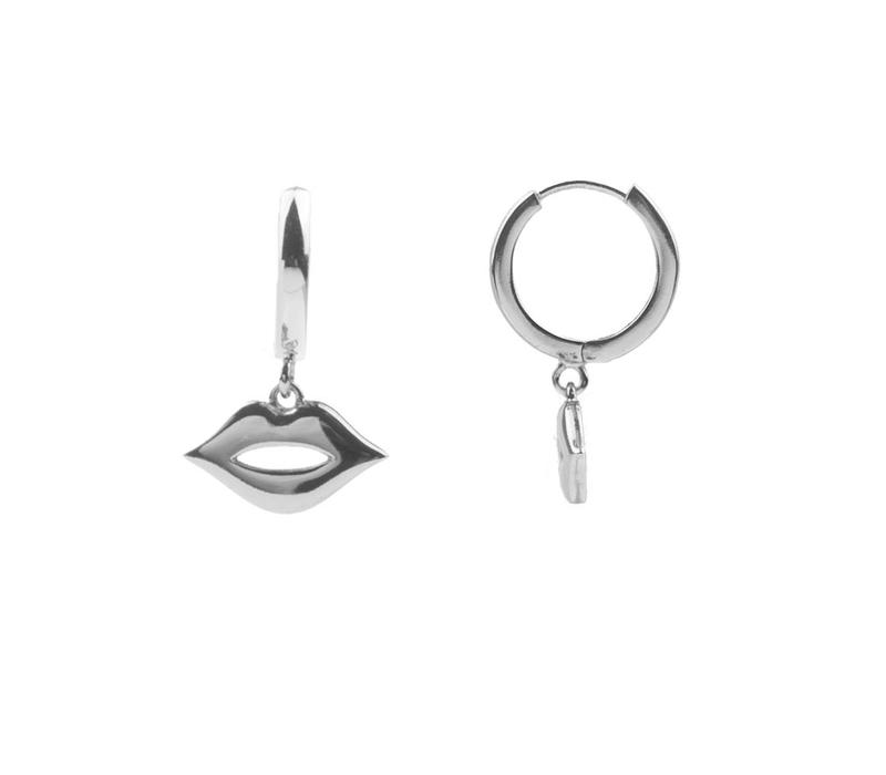 Souvenir Silverplated Earring Lips