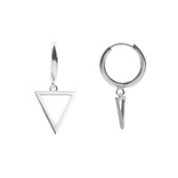 Souvenir Silverplated Earring Open Triangle