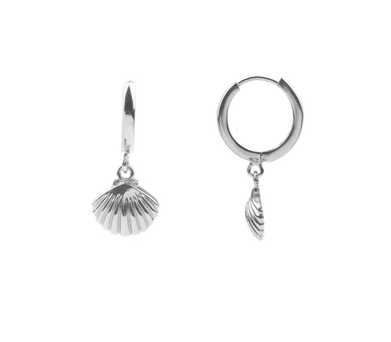 Souvenir Silverplated Earring Sea Shell