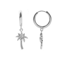 Souvenir Silverplated Earring Palm Tree