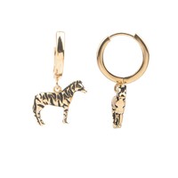 Souvenir Goldplated Earring Zebra