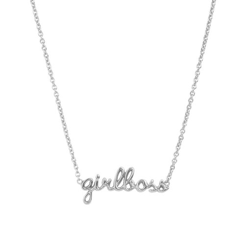 Urban Silverplated Necklace Girlboss 