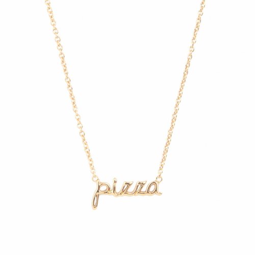 Urban Goldplated Necklace Pizza 