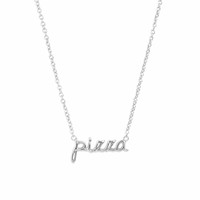 Urban Silverplated Necklace Pizza