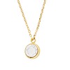 Galaxy Goldplated Ketting Bolvormig wit
