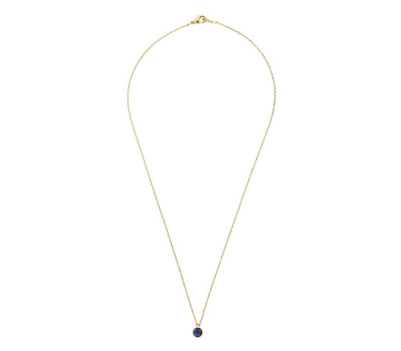 Galaxy Goldplated Ketting Globe Blue Lapis Lazuli