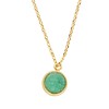 Galaxy Goldplated Necklace Globe Green Chrysoprase