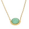 Galaxy Goldplated Necklace Moon A Green Chrysoprase