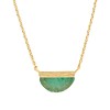 All the Luck in the World Galaxy Goldplated Ketting Moon B Green Chrysoprase