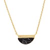 Galaxy Goldplated Ketting Moon B Black Howlite