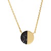 All the Luck in the World Galaxy Goldplated Necklace Moon C Black Howlite