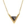 All the Luck in the World Galaxy Goldplated Ketting Triangle A Black Howlite