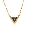 All the Luck in the World Galaxy Goldplated Necklace Triangle A Black Howlite