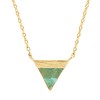 All the Luck in the World Galaxy Goldplated Ketting Triangle B Green Chrysoprase