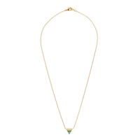 Galaxy Goldplated Ketting Triangle B Green Chrysoprase