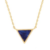 Galaxy Goldplated Necklace Triangle C Blue Lapis Lazuli