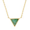 All the Luck in the World Galaxy Goldplated Necklace Triangle C Green Chrysoprase